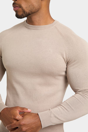 Cotton Crew Neck in Neutral - TAILORED ATHLETE - USA