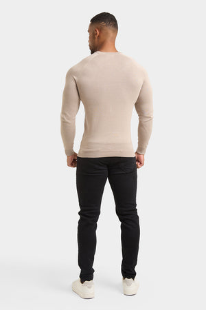 Cotton Crew Neck in Neutral - TAILORED ATHLETE - USA