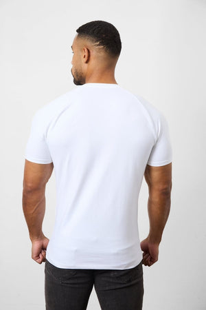 3 Pack Athletic Fit Crew Neck T-Shirt in White - TAILORED ATHLETE - USA