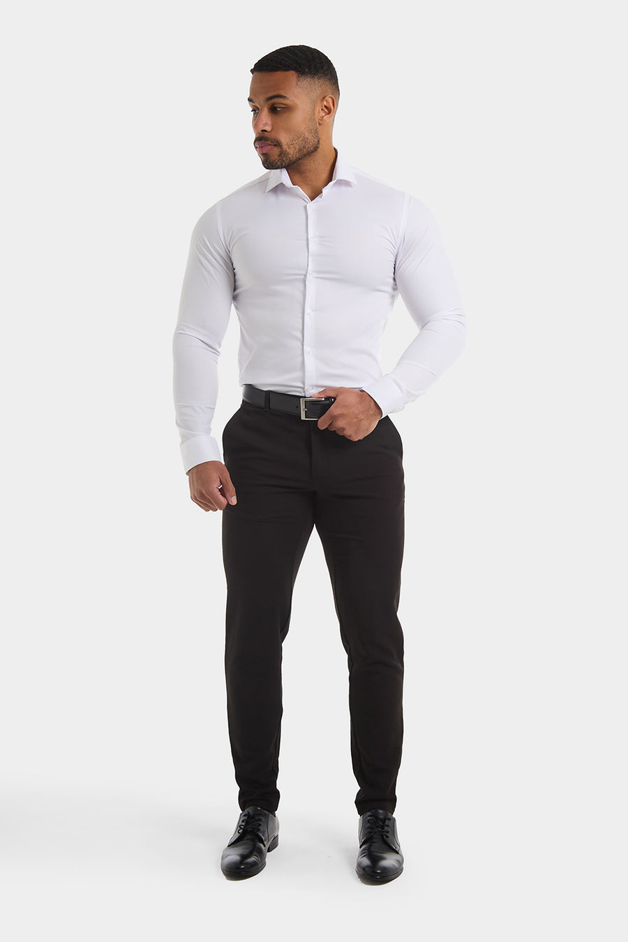 Athletic Fit Dress Shirt in Black - TAILORED ATHLETE - USA