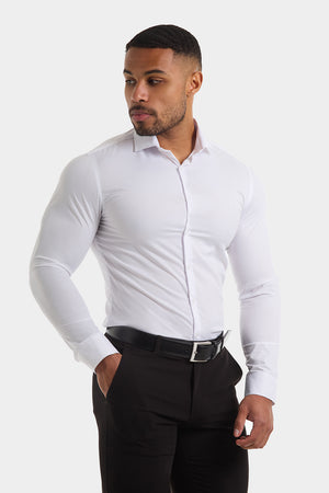 Cutaway Collar Shirt in White - TAILORED ATHLETE - USA