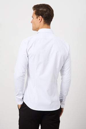 Defined Twill Shirt in White - TAILORED ATHLETE - USA