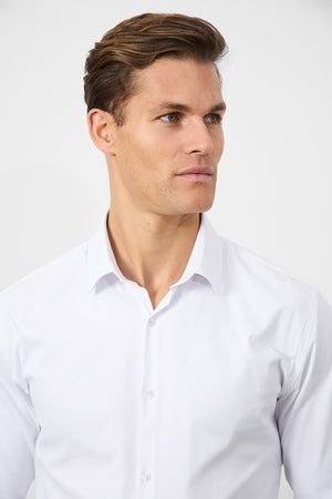 Defined Twill Shirt in White - TAILORED ATHLETE - USA