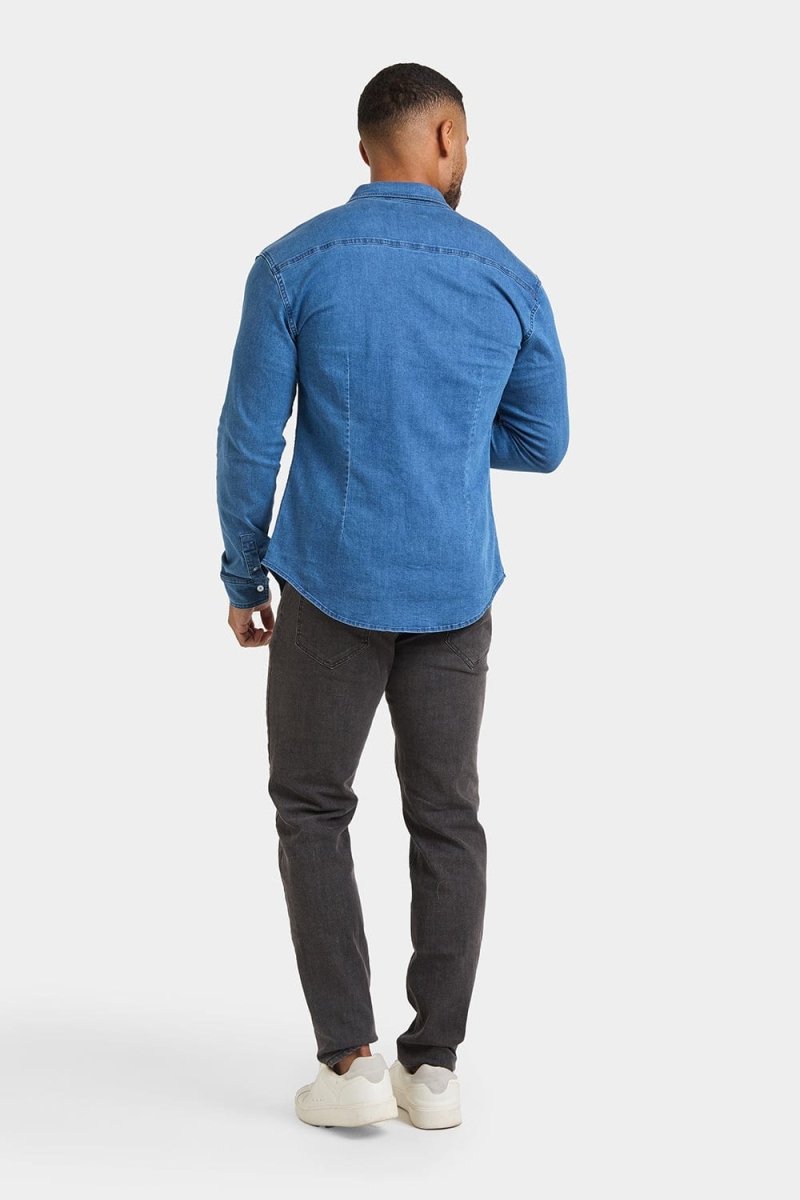 Sidney Denim Shirt - Mid Blue
