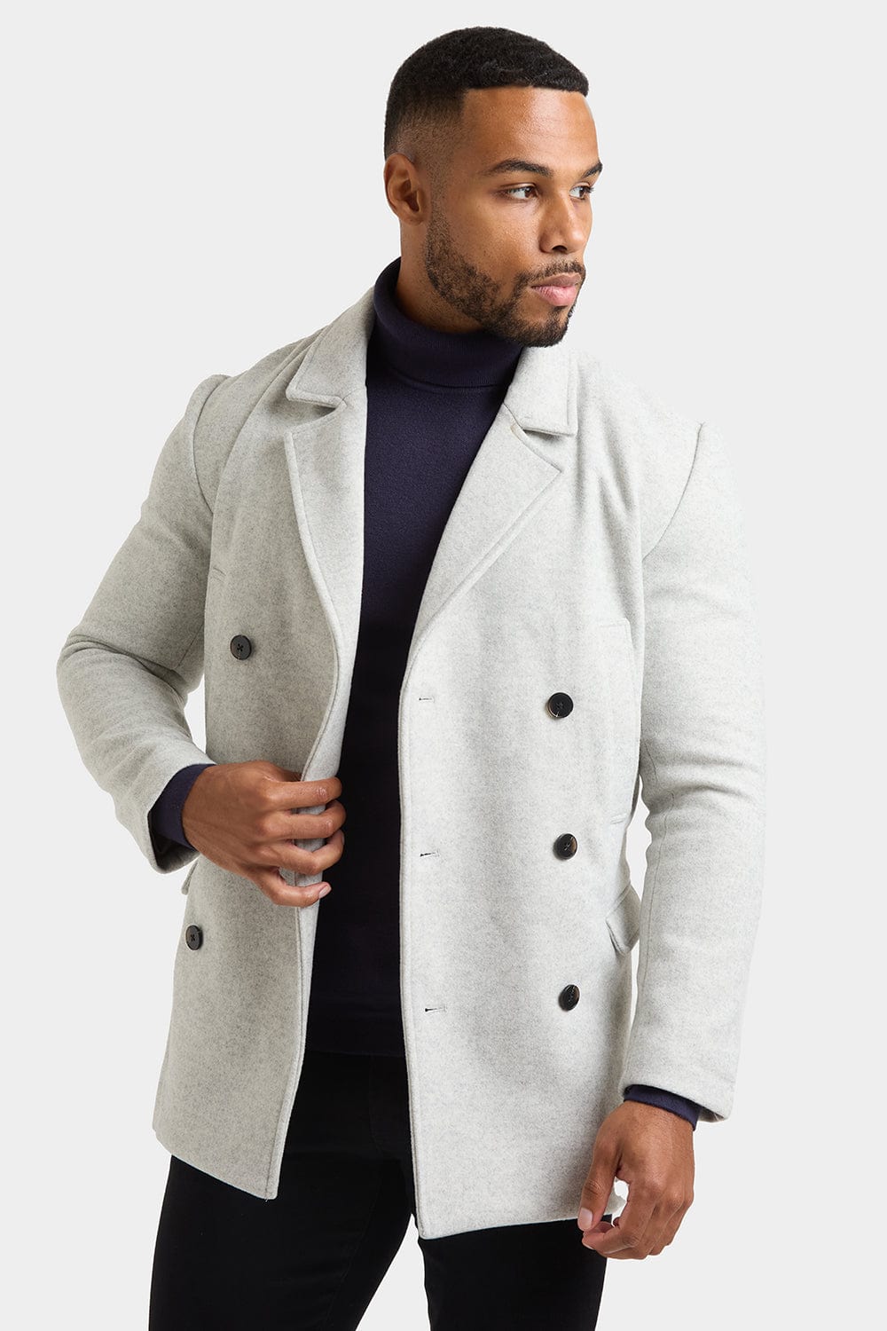 Double outlets Breasted Pea Coat