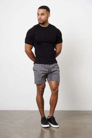 Athletic Fit Drawstring Chino Short 5" in Dark Grey - TAILORED ATHLETE - USA