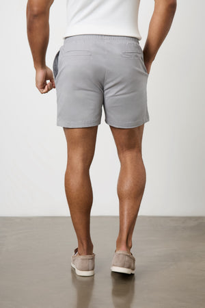 Athletic Fit Drawstring Chino Short 5” in Pale Grey - TAILORED ATHLETE - USA