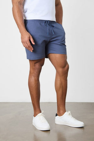 Athletic Fit Stretch Drawstring Chino Short 5" in Airforce - TAILORED ATHLETE - USA