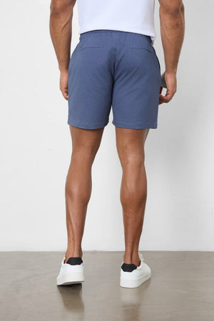 Athletic Fit Stretch Drawstring Chino Short 5" in Airforce - TAILORED ATHLETE - USA