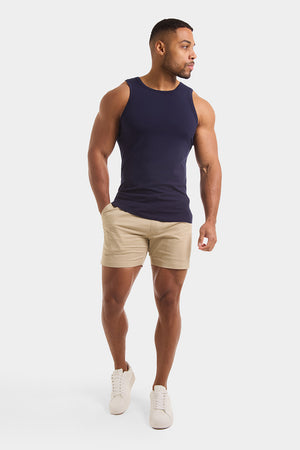 Athletic Fit Drawstring Chino Short 5" in Stone - TAILORED ATHLETE - USA