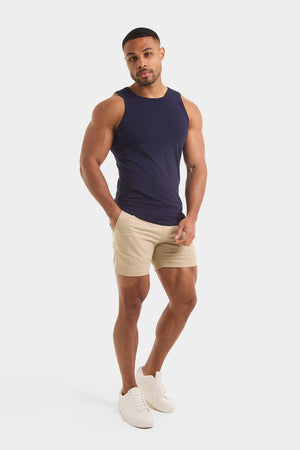 Athletic Fit Drawstring Chino Short 5" in Stone - TAILORED ATHLETE - USA