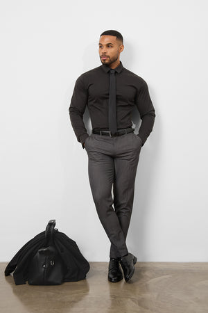 Athletic Fit Dress Shirt in Black - TAILORED ATHLETE - USA