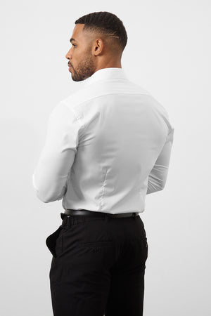 Athletic Fit Dress Shirt in White - TAILORED ATHLETE - USA