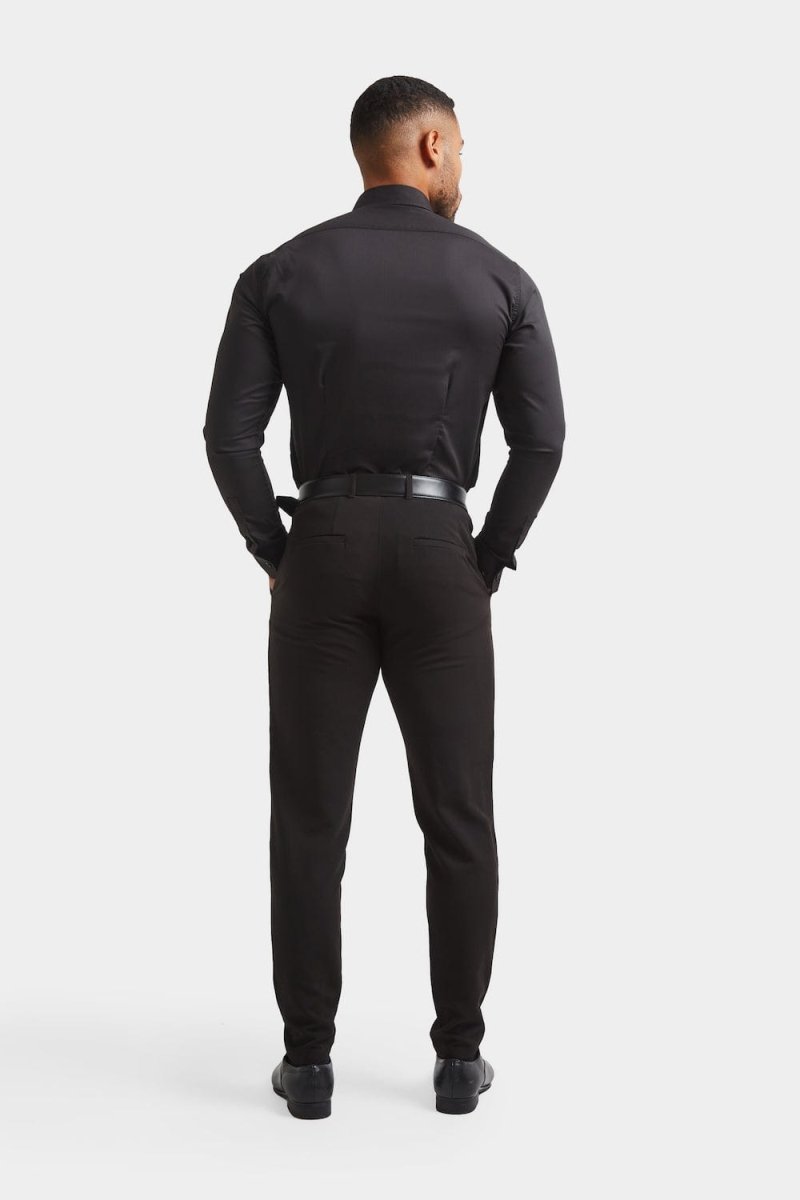 Athletic Fit Dress Shirt in Black - TAILORED ATHLETE - USA