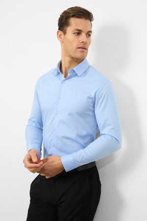 Athletic Fit Dress Shirt in Light Blue - TAILORED ATHLETE - USA