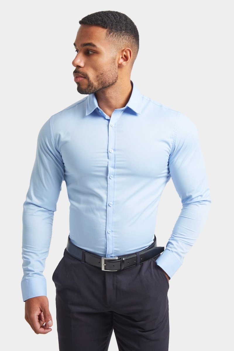 Athletic Fit Dress Shirt in Light Blue - TAILORED ATHLETE - USA