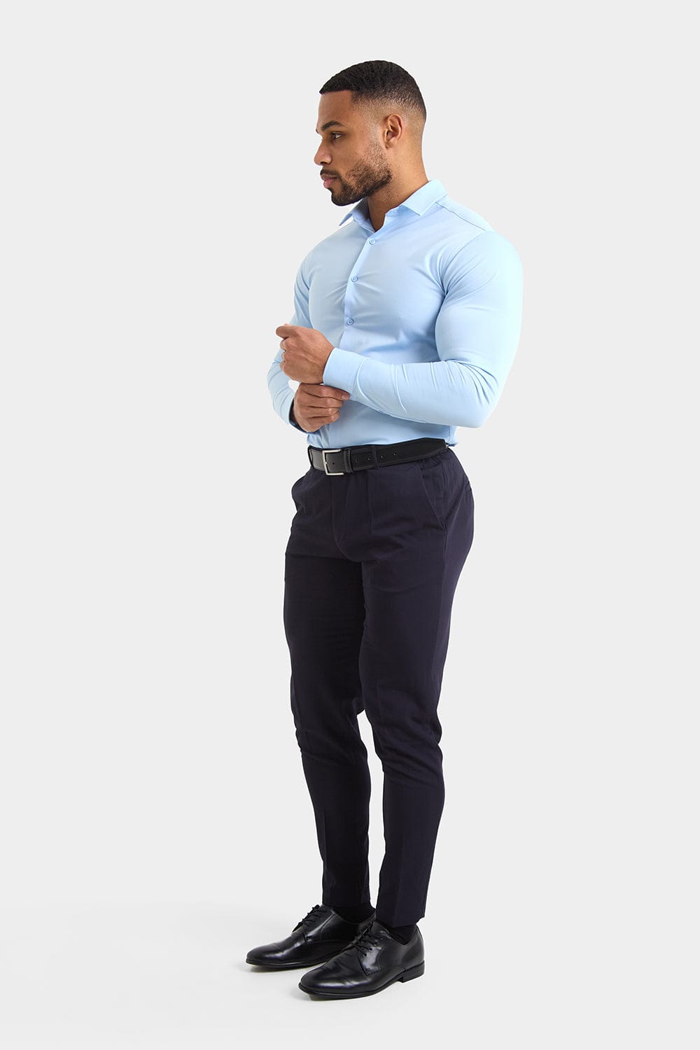 Athletic Fit Dress Shirt in Light Blue - TAILORED ATHLETE