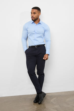 Athletic Fit Dress Shirt in Light Blue - TAILORED ATHLETE - USA