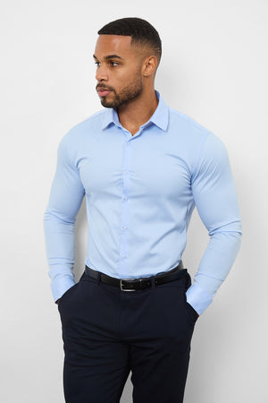 Athletic Fit Dress Shirt in Light Blue - TAILORED ATHLETE - USA