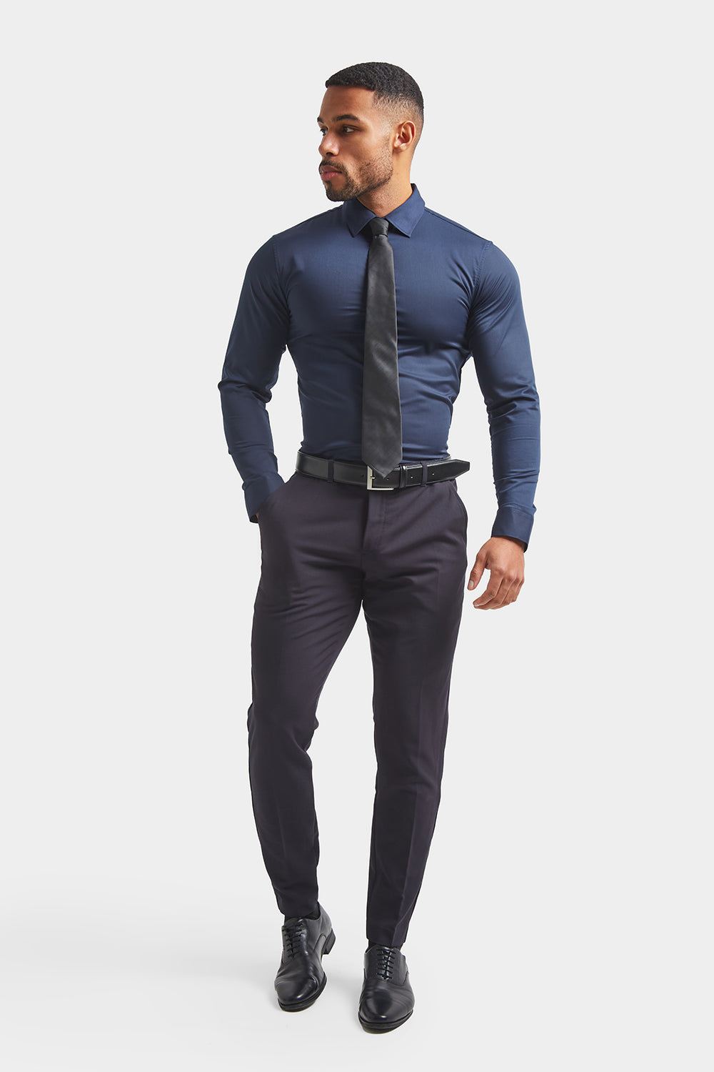 Classic Design Dress Pants Men's Casual Solid Color Medium - Temu
