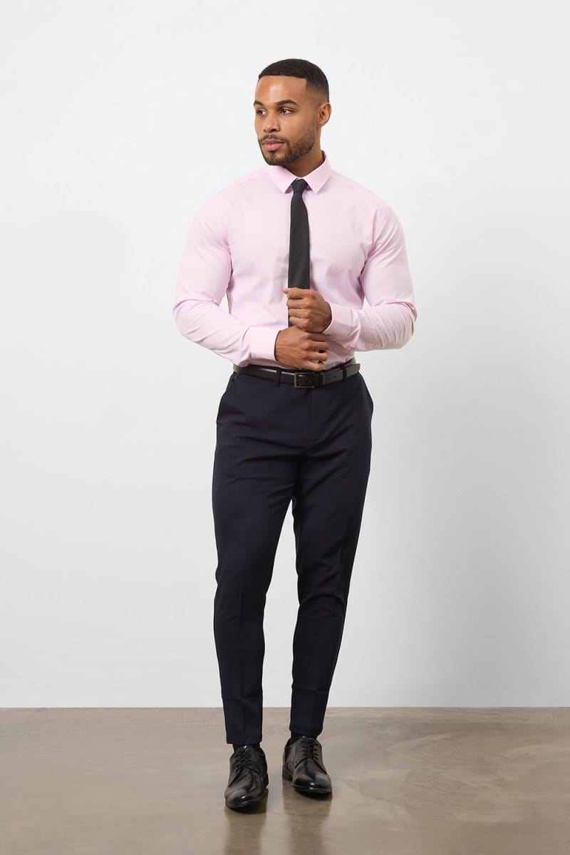 black pants pink dress shirt Mr. Pink Shirt | Long Sleeved Dress Shirt