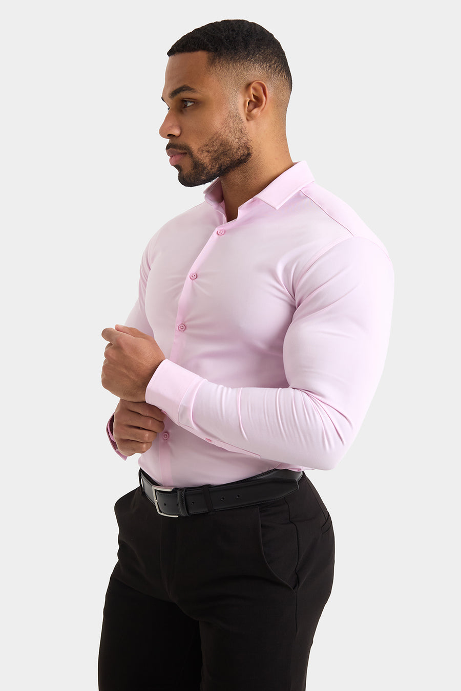 Athletic Fit Dress Shirt in Pink - TAILORED ATHLETE - USA
