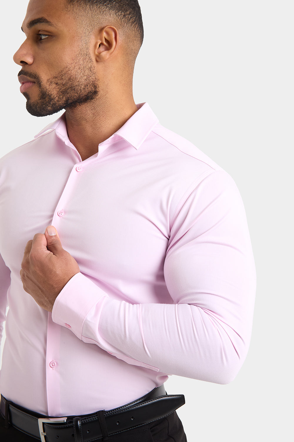 Athletic Fit Dress Shirt in Pink - TAILORED ATHLETE - USA