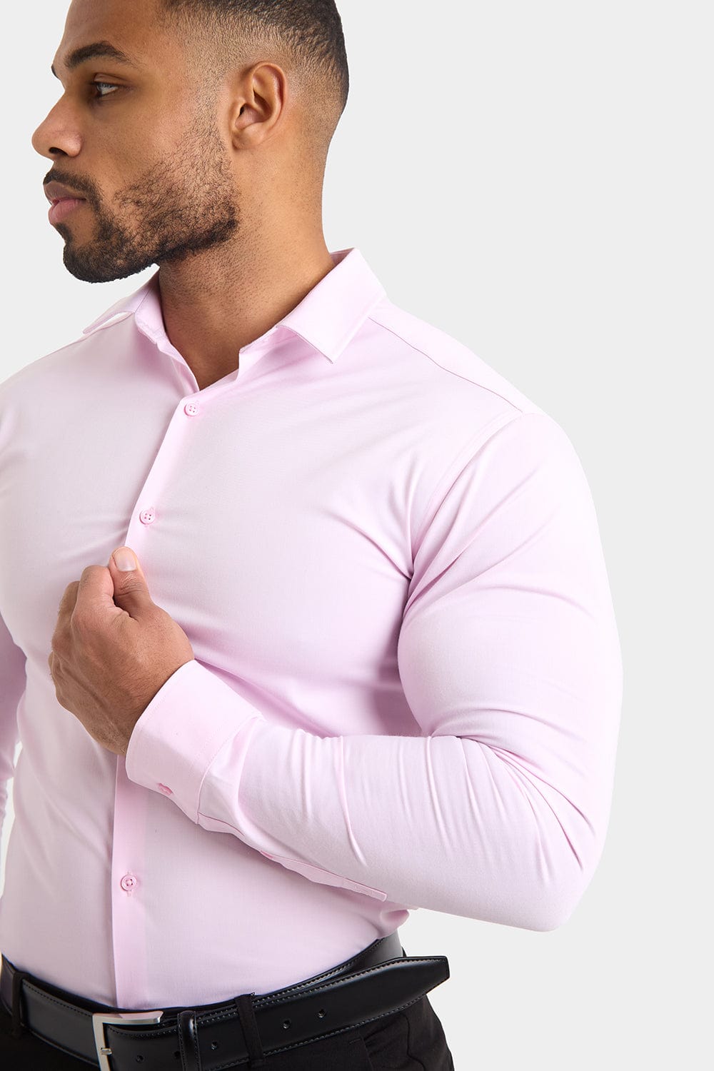 Athletic Fit Dress Shirt in Pink - TAILORED ATHLETE