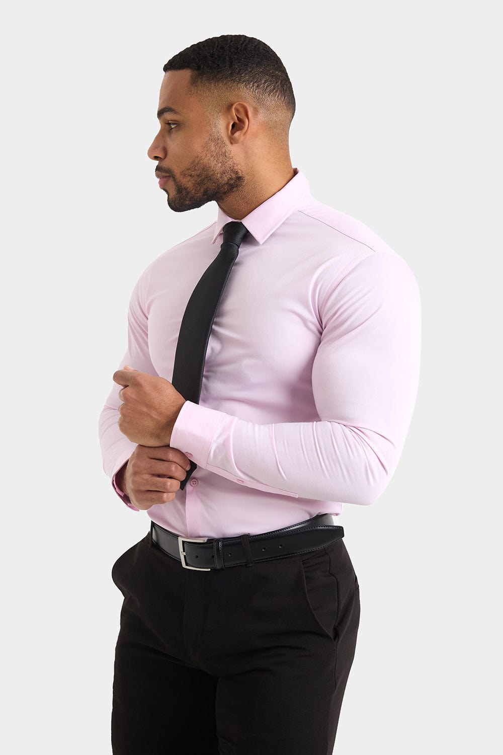 Athletic Fit Dress Shirt in Pink - TAILORED ATHLETE