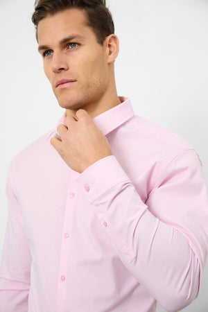 Athletic Fit Dress Shirt in Pink - TAILORED ATHLETE - USA