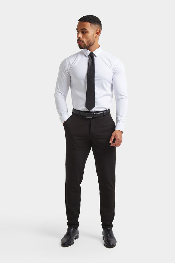 Athletic Fit Dress Shirt in White - TAILORED ATHLETE - USA