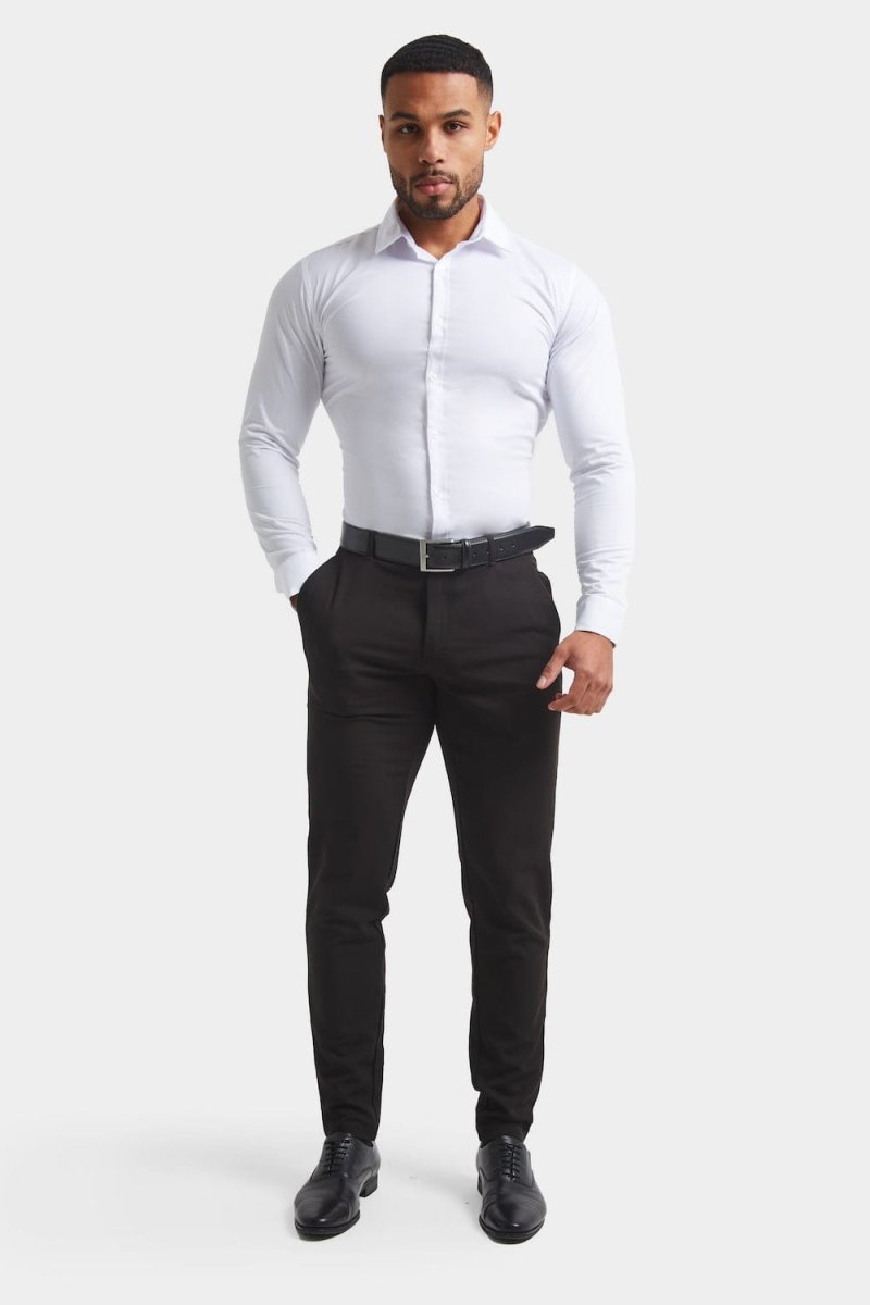 Athletic Fit Dress Shirt in White - TAILORED ATHLETE - USA