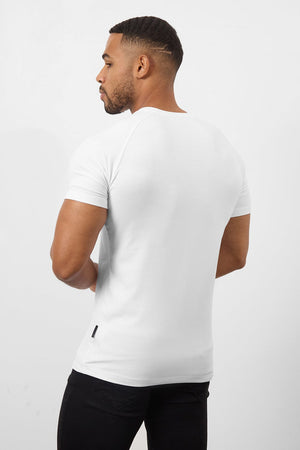 Premium Athletic Fit V-Neck in White - TAILORED ATHLETE - USA