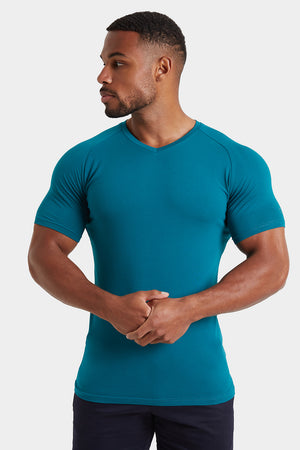 Premium Athletic Fit V-Neck in Peacock - TAILORED ATHLETE - USA