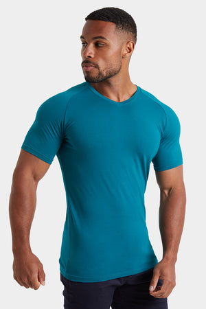 Premium Athletic Fit V-Neck in Peacock - TAILORED ATHLETE - USA