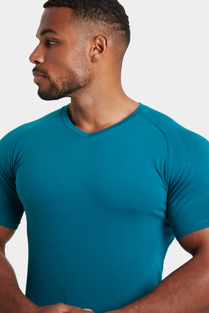 Premium Athletic Fit V-Neck in Peacock - TAILORED ATHLETE - USA