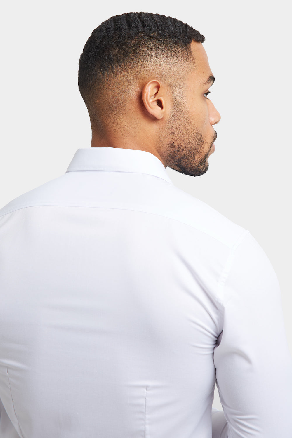 Athletic Fit Double Cuff Shirt in White - TAILORED ATHLETE - USA