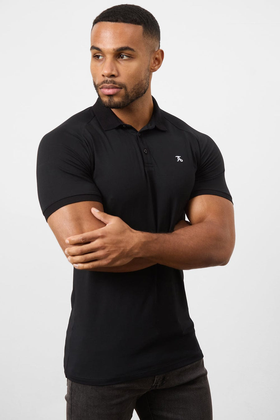 Athletic Fit Polo Shirt in Black - TAILORED ATHLETE - USA