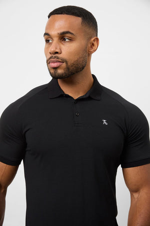 Athletic Fit Polo Shirt in Black - TAILORED ATHLETE - USA