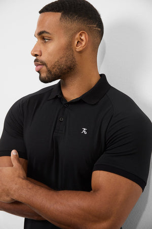 Athletic Fit Polo Shirt in Black - TAILORED ATHLETE - USA