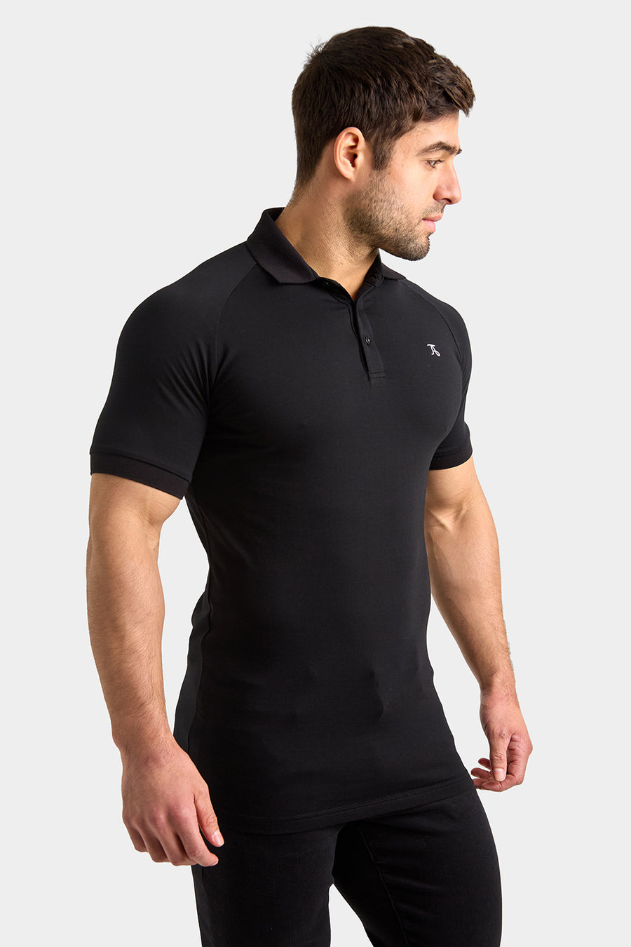 Athletic Fit Polo Shirt in Black - TAILORED ATHLETE - USA