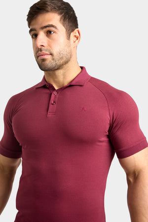 Athletic Fit Polo Shirt In Burgundy - TAILORED ATHLETE - USA