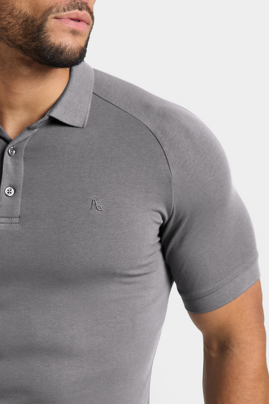 Athletic Fit Polo Shirt in Charcoal - TAILORED ATHLETE - USA