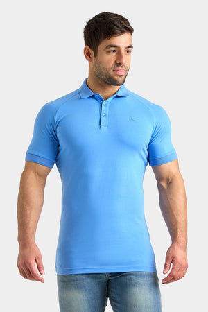 Athletic Fit Polo Shirt in Cornflower - TAILORED ATHLETE - USA