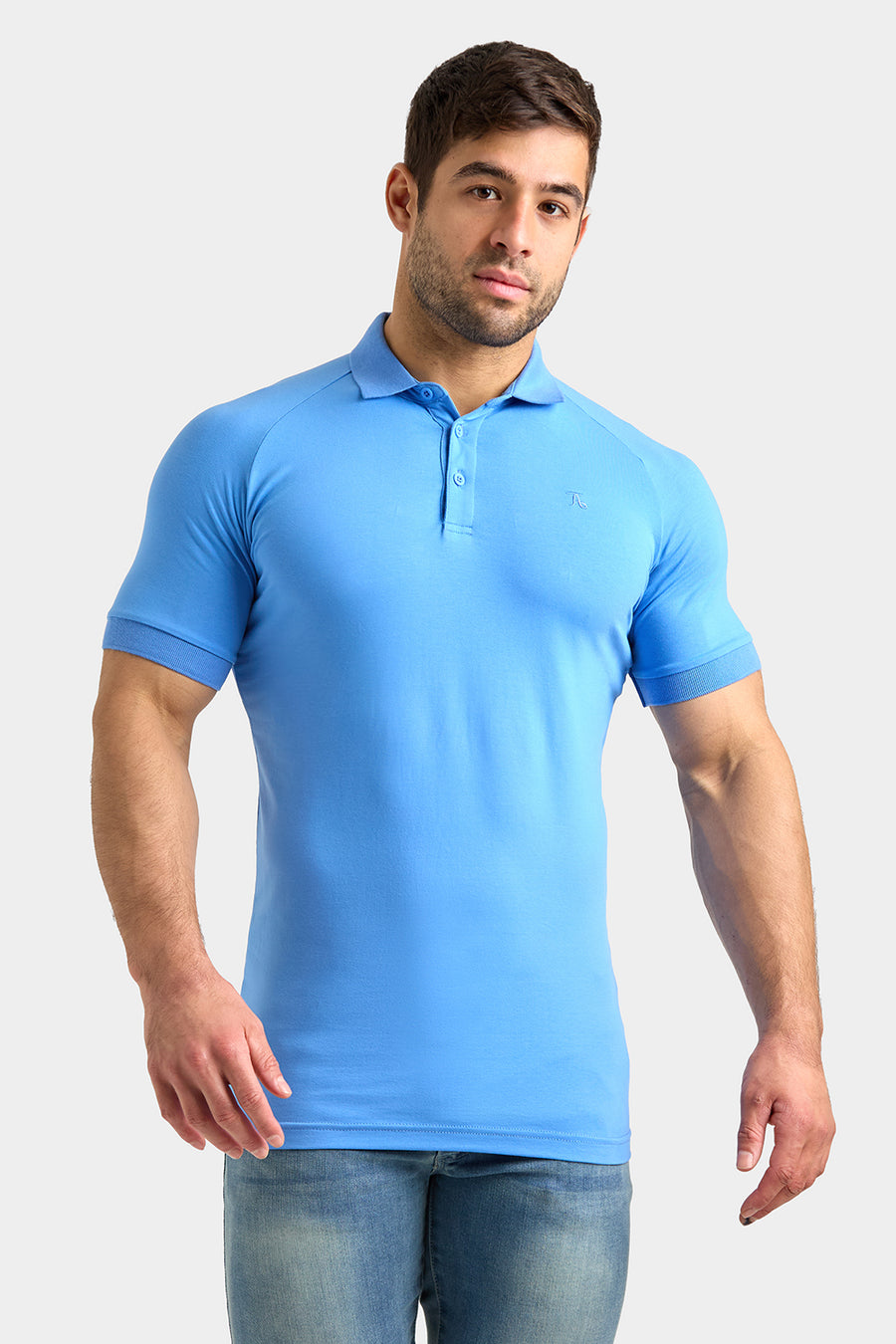 Athletic Fit Polo Shirt in Cornflower - TAILORED ATHLETE - USA