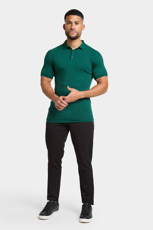 Athletic Fit Polo Shirt in Oxidised Green - TAILORED ATHLETE - USA