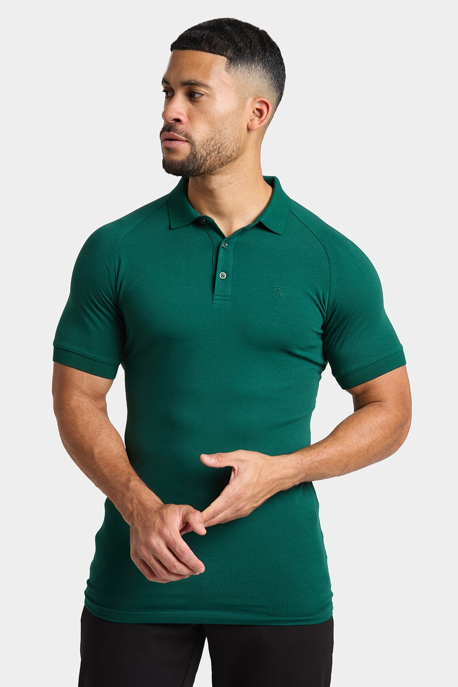 Athletic Fit Polo Shirt in Oxidised Green - TAILORED ATHLETE - USA