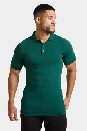 Athletic Fit Polo Shirt in Oxidised Green - TAILORED ATHLETE - USA