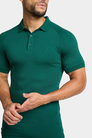 Athletic Fit Polo Shirt in Oxidised Green - TAILORED ATHLETE - USA