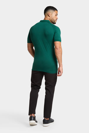 Athletic Fit Polo Shirt in Oxidised Green - TAILORED ATHLETE - USA